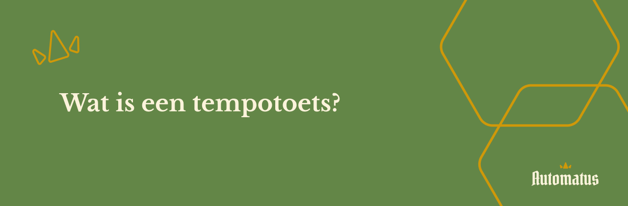 Banner voor de pagina wat is een tempotoets