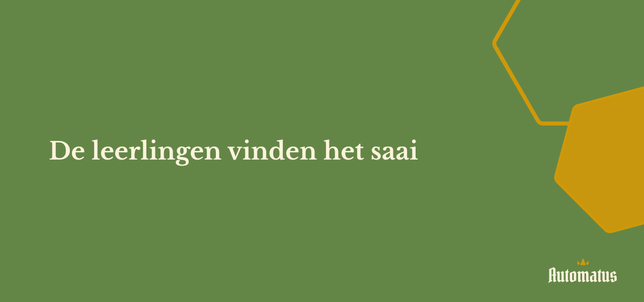 Een paginabanner voor de blog dat leerlingen automatiseren saai vinden.