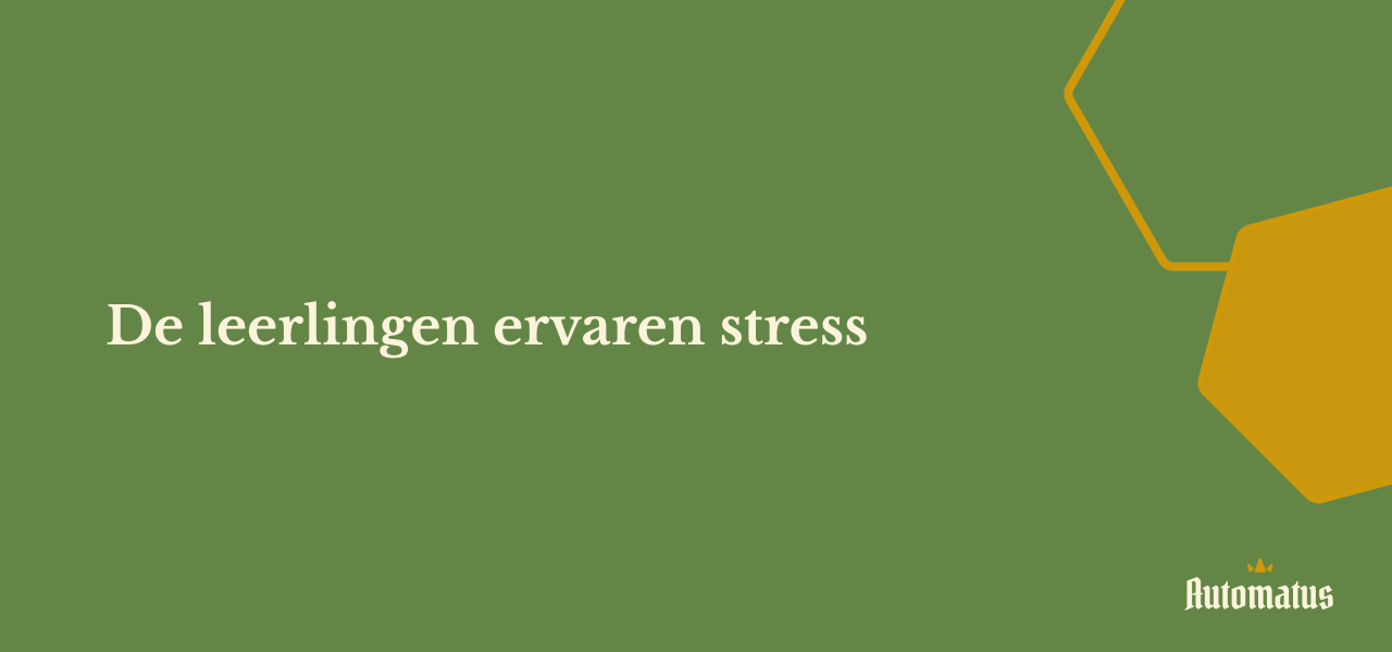 Een banner voor de blog over de tijdsdruk die veel leerlingen ervaren tijdens het automatiseren.